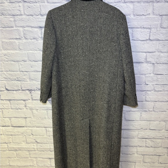 Lauren Ralph Lauren Double Breasted Wool Herringbone Coat Womens 12 Vintage USA - Picture 9 of 13
